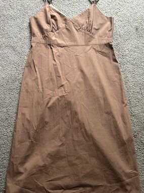 GAP Brown Maxi Slip Dress with V-Neck
